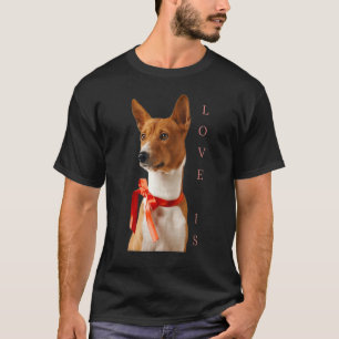 T-shirt Amour Basenji Chien Maman Papa Chiot Mignonne Anim