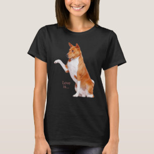 T-shirt Amour Basenji Chien Maman Papa Chiot Mignonne Anim