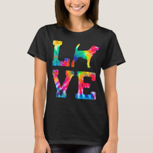 T-shirt Amour Beagle Tie Dye Chien Maman Papa