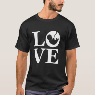 T-shirt Amour Bébé Silhouette Pro-Vie Famille Compassion
