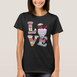 T-shirt Amour Bunny Oeufs cardinaux Chasse Joyeux Pâques