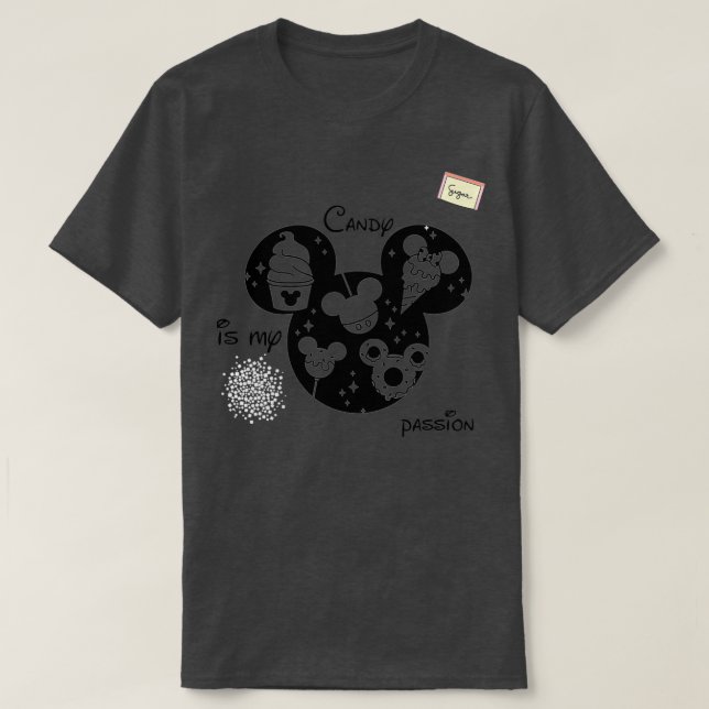 T-shirt AMOUR CANDY, ALIMENTATION DOUCE Longues Manches (Design devant)