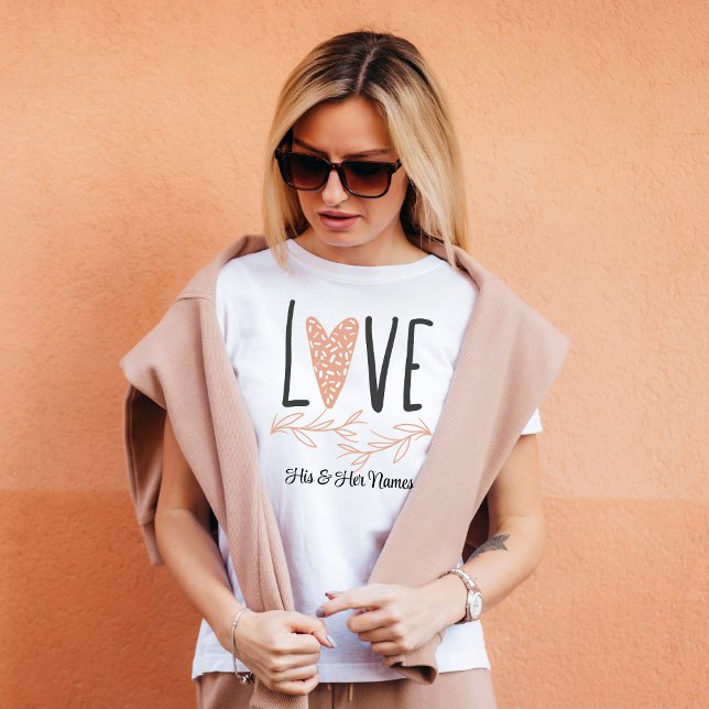 T-shirt Amour- Coeur Boho Saint Valentin (Créateur téléchargé)