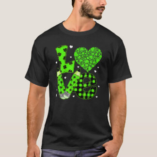 T-shirt Amour Coeur Plaid Drôle Saint Patrick's Day