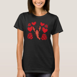 T-shirt Amour Coeur Saint Valentin Rose Crawfish Garçons E