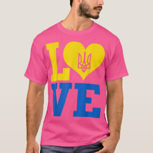 T-shirt Amour Coeur Ukraine drapeau ukrainien