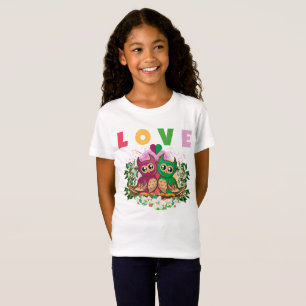 T-Shirt AMOUR COLORÉ JOLIMENT CUTE OWLS ADORABLES