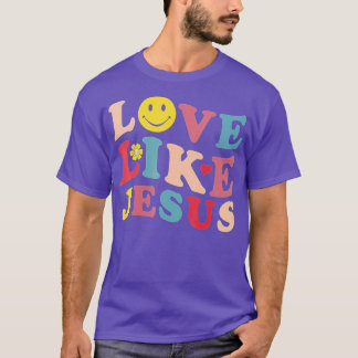 T-shirt Amour Comme Jésus Christ Smile Face (1)