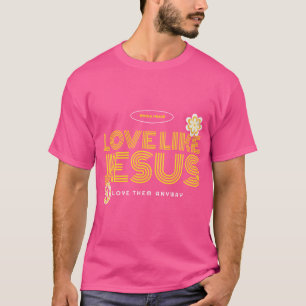 T-shirt Amour Comme Jésus Freak Retro Super Jésus Mov