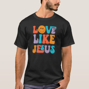 T-shirt Amour Comme Jésus Sourire Visage esthétique Tendan