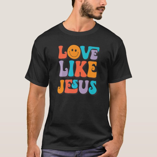 T-shirt Amour Comme Jésus Sourire Visage esthétique Tendan (Devant)