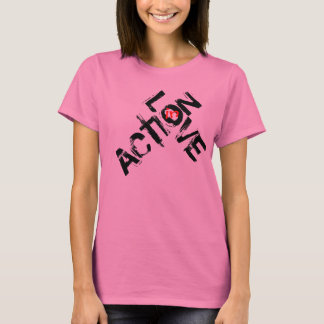 T-shirt Amour dans l'action - copie noire