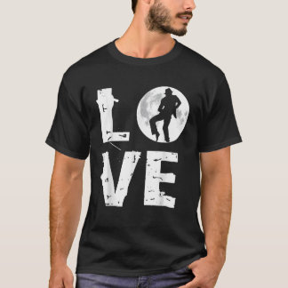 T-shirt Amour Danseur Pop Moonwalk Danse Lune Silhouette
