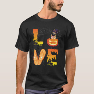 T-shirt Amour de Berger Allemand Citrouille Araignée Flip