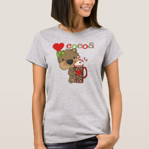 T-shirt Amour de cacao d'ours de fille