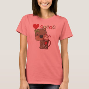 T-shirt Amour de cacao d'ours de fille