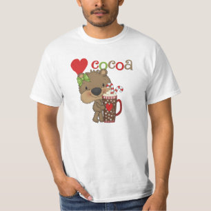T-shirt Amour de cacao d'ours de fille