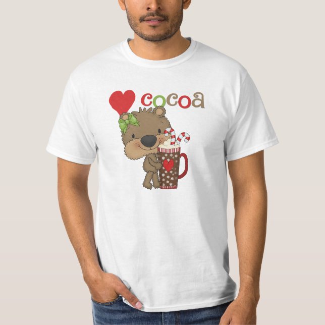 T-shirt Amour de cacao d'ours de fille (Devant)