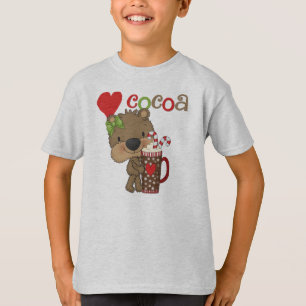 T-shirt Amour de cacao d'ours de fille