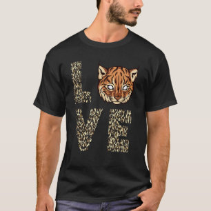 T-shirt Amour de Caracal Léopard Caracal Chat Chat Sauvage