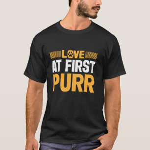 T-shirt Amour de chat maman dès le premier ronronnement