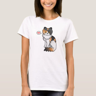 T-shirt Amour de chat persan calico