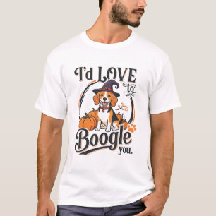 T-shirt Amour de chien de Halloween Beagle Boogle You