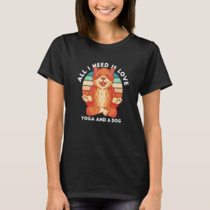 T-shirt Amour de chien Méditation de relaxation Femme Sièg
