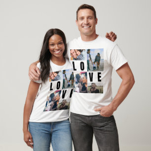 T-shirt Amour de couple Modèle de collage photo 4