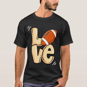 T-shirt Amour de football américain Saint-Valentin Rugby S