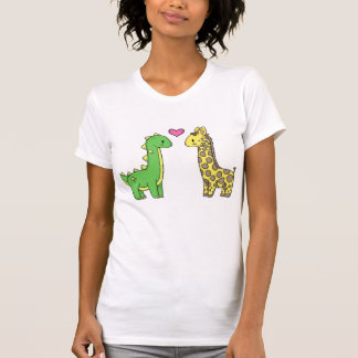 T-shirt Amour de Girraffe et de Dino
