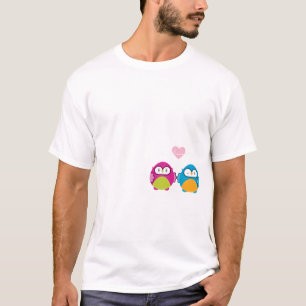 T-shirt AMOUR DE HIBOU : : fille intelligente + garçon