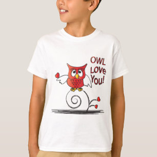 T-shirt Amour de hibou vous Valentine