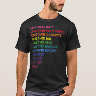 T-shirt amour de la haine, amour de l'indifférence LGB Cla