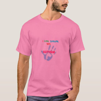 T-shirt amour de l'impression I de main de bébé quelqu'un