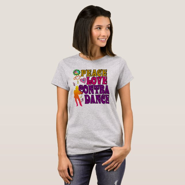 T-shirt Amour de paix contre la danse (Devant entier)