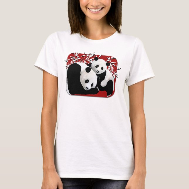 T-shirt amour de panda (Devant)