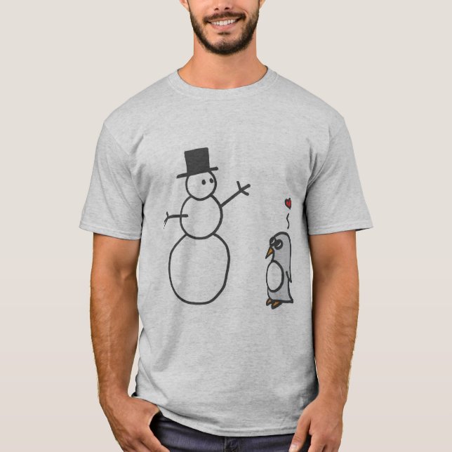 T-shirt Amour de pingouin (Devant)