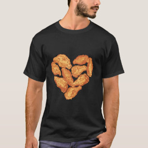 T-shirt Amour de poulet frit à coeur cool Funny Chicks Ama