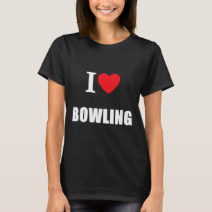 T-shirt Amour de quilles Joueur de quilles Couronne Plat C