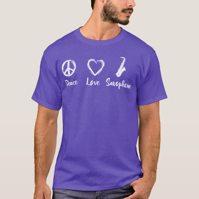 T-shirt Amour de saxophone drôle (Devant)
