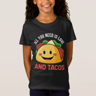T-Shirt Amour de taco mignon art de mots filles