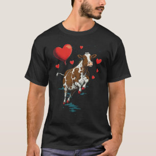 T-shirt Amour de vache coeur pour la Saint-Valentin sur am