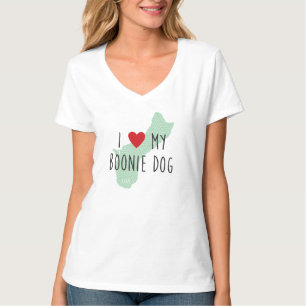 T-shirt Amour d'I des femmes ma chemise de chien de Boonie
