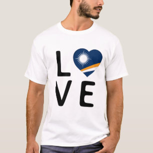 T-shirt Amour - Drapeau des Îles Marshall