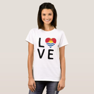 T-shirt Amour - Drapeau Kiribati