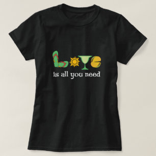 T-shirt Amour drôle est tout avec Tacos, Margarita, Solei