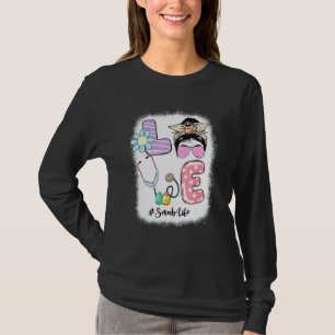 T-shirt Amour drôle Scrub Life Messy Bun Pâques jour de Pâ