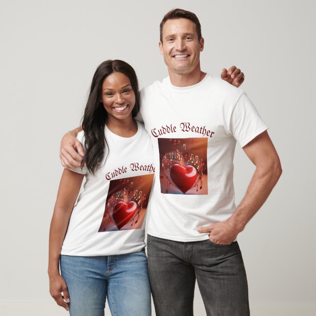 T-shirt Amour du coeur de la musique (Unisexe)