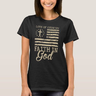 T-shirt Amour Du Pays Foi En Dieu Patriotique 4 Juil